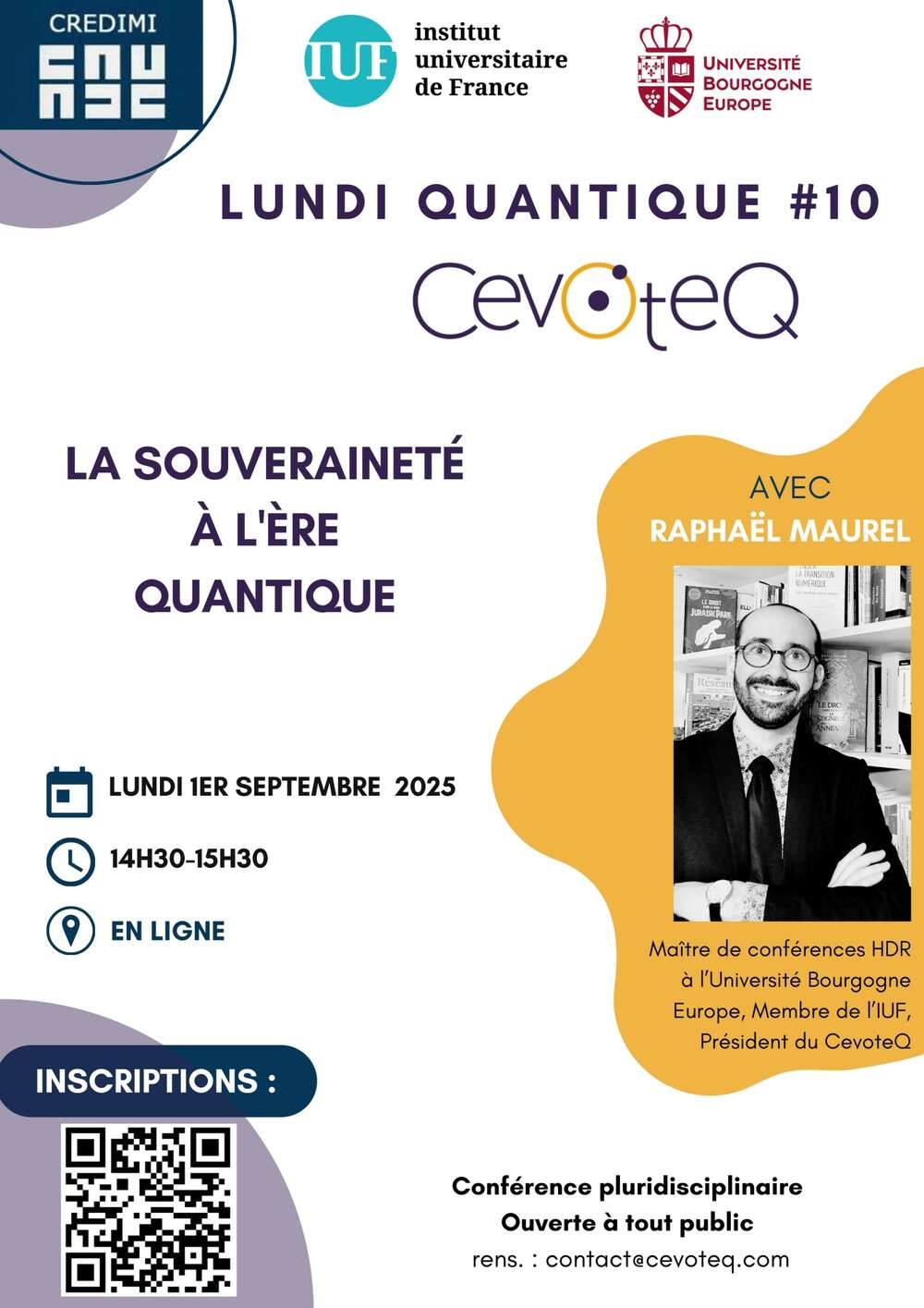 Photo de l'article : 20250901 - Lundi Quantique #10 avec Raphaël Maurel, 