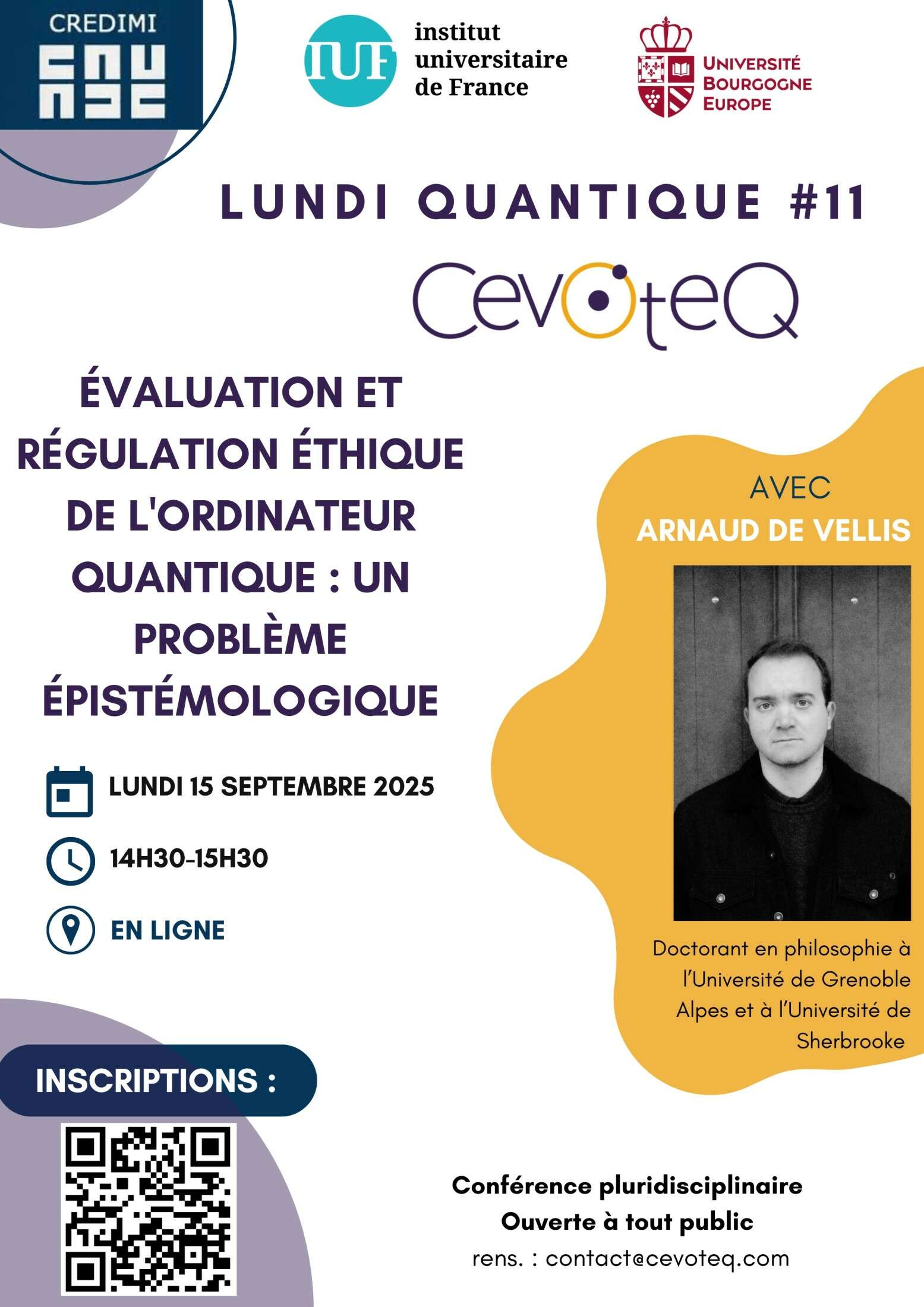 Photo de l'article : 20250915 - Lundi Quantique #11 avec Arnaud de Vellis, 