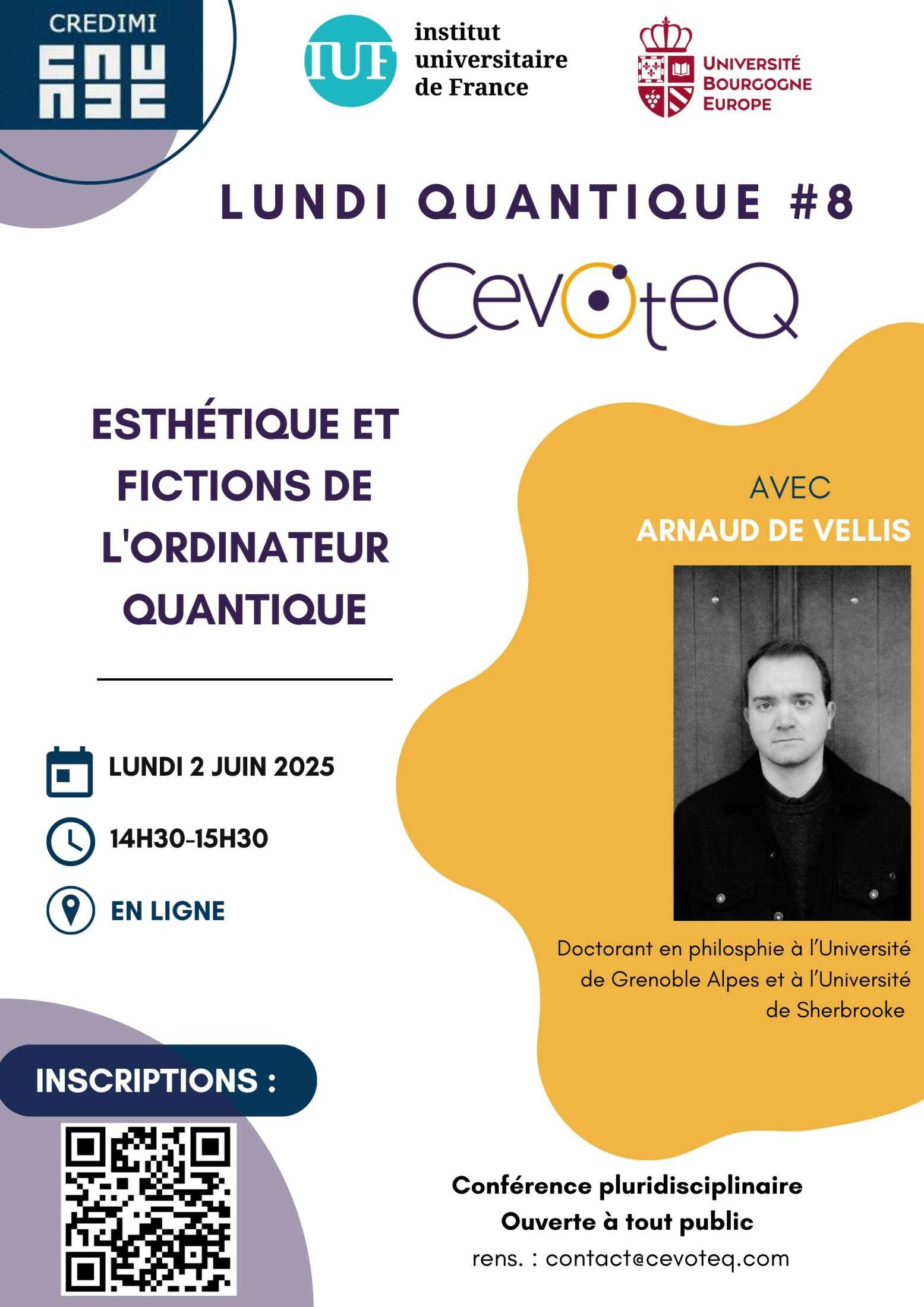 Photo de l'article : 20250602 - Lundi Quantique #8 avec Arnaud de Vellis, 