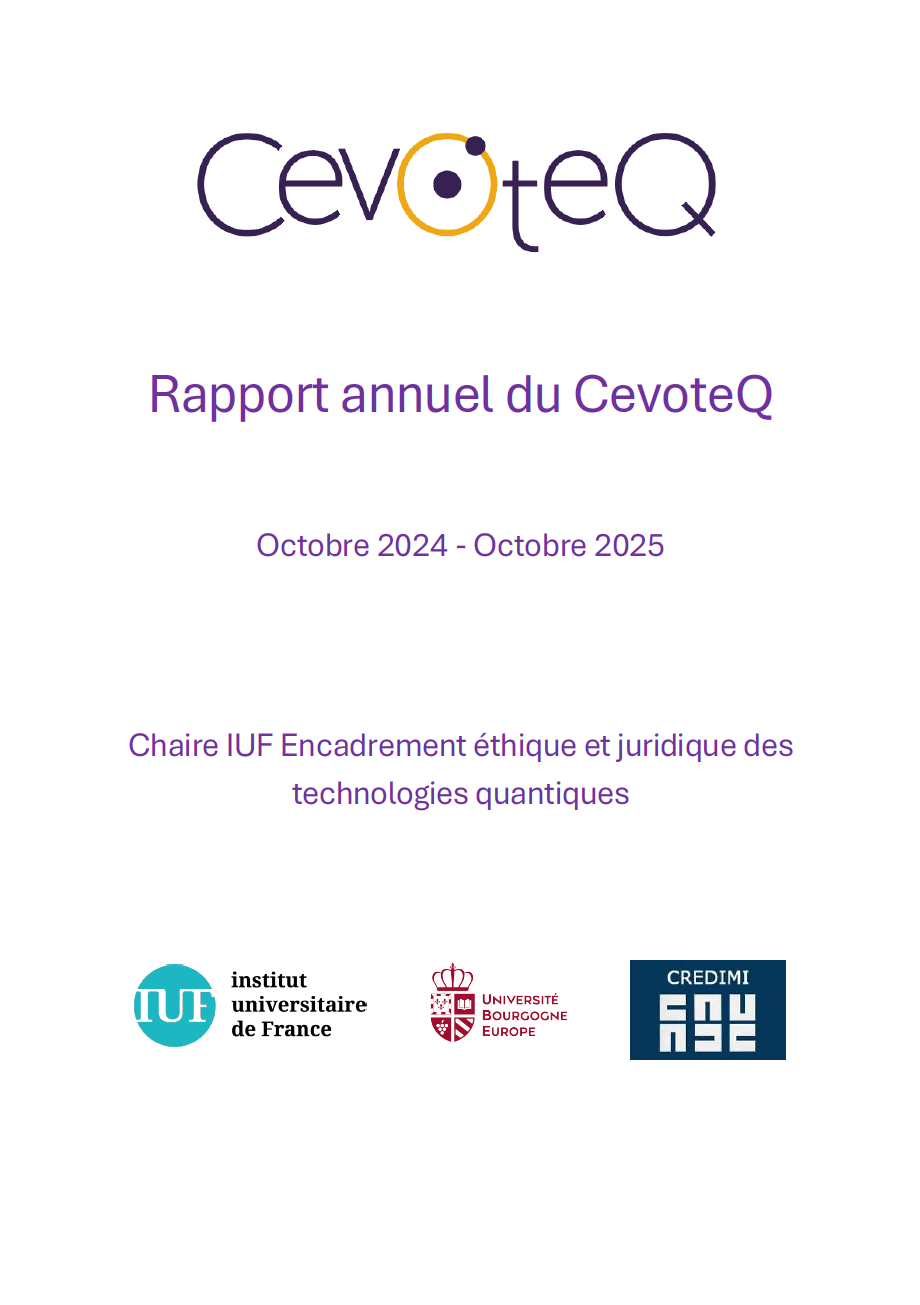 Photo de l'article : Rapport annuel du CevoteQ - Octobre 2024 - Octobre 2025